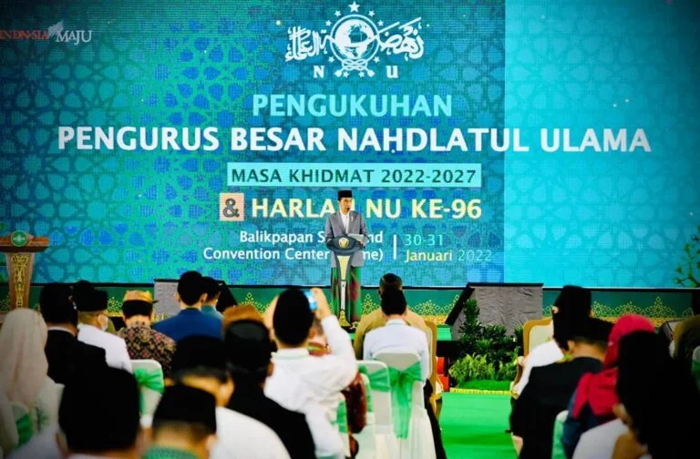 Presiden Jokowi Hadiri Pengukuhan PBNU Masa Khidmat 2022-2027 dan Harlah Ke-96 NU di Balikpapan