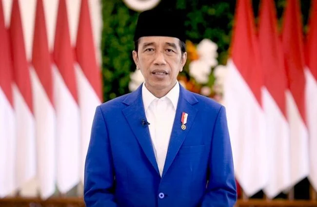 Presiden Joko Widodo mengucapkan selamat menjalankan ibadah puasa Ramadan bagi semua umat muslim yang menjalankan, di Istana Kepresidenan Bogor, Sabtu, 2 April 2022. Foto: BPMI Setpres