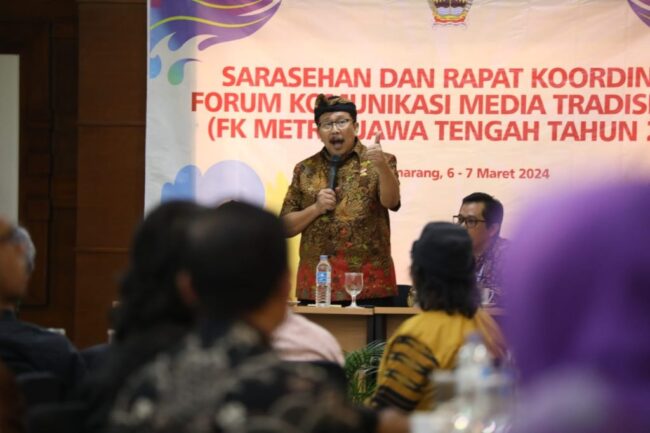  Stephanus Sukirno, saat Rapat Koordinasi FK Metra 2024, di Hotel Griya Persada Bandungan, Kamis (7/3/2024).
