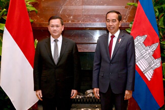 Presiden Joko Widodo bertemu dengan Perdana Menteri Kamboja Hun Manet di Hotel Park Hyatt, Melbourne, Australia, pada Selasa, 5 Maret 2024. Foto: BPMI Setpres