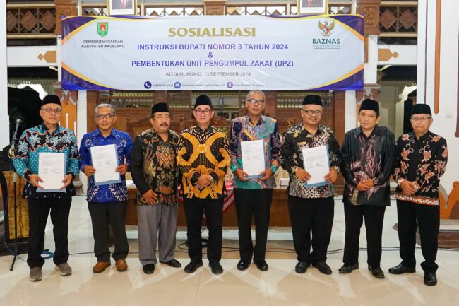  Pj Bupati Magelang Sepyo Achanto saat memberikan Sosialisasi Instruksi Bupati Magelang (INBUP) nomor 3 tahun 2024 tentang Optimalisasi Pengumpulan Zakat Infaq dan Sedekah (ZIS)